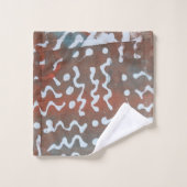 Ensemble de serviettes de bain Batik Dye Blue Grey (Gant de toilette)