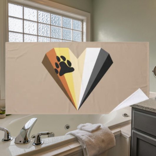 Ensemble de serviettes de bain Bear Heart Pride