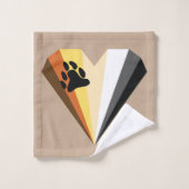 Ensemble de serviettes de bain Bear Heart Pride (Gant de toilette)