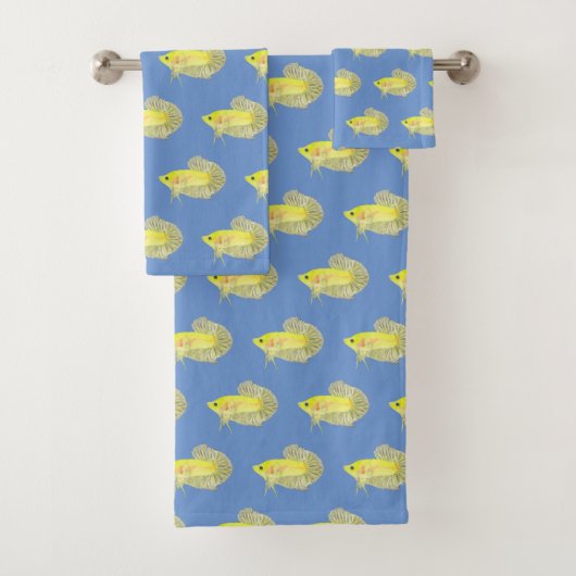 Ensemble de serviettes de bain Betta Fish (En situation)
