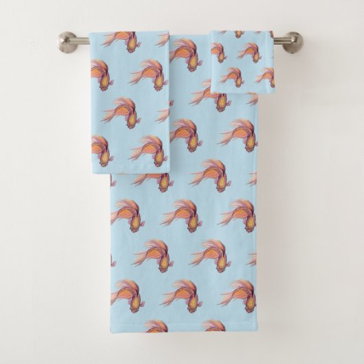Ensemble de serviettes de bain Betta Fish (En situation)