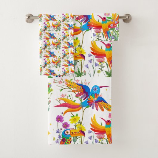 Ensemble de serviettes de bain Birds of Paradise (En situation)