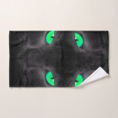 Ensemble de serviettes de bain Black Cat Green Eye (Serviette à main)