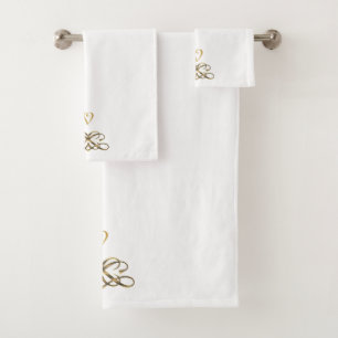 Ensemble De Serviettes De Bain Blanc Classique