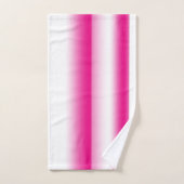 Ensemble de serviettes de bain blanc et framboise (Serviette à main)