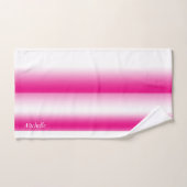 Ensemble de serviettes de bain blanc et framboise (Serviette à main)