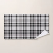 Ensemble de serviettes de bain blanc et gris noir (Serviette à main)