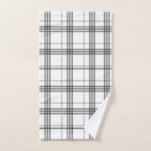 Ensemble de serviettes de bain blanc et noir class (Serviette à main)