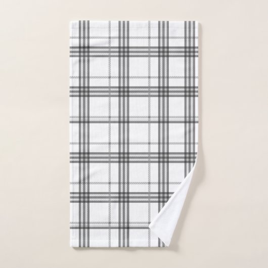 Ensemble de serviettes de bain blanc et noir class (Serviette à main)