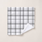 Ensemble de serviettes de bain blanc et noir class (Gant de toilette)