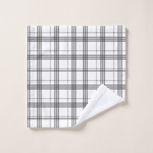 Ensemble de serviettes de bain blanc et noir class (Gant de toilette)