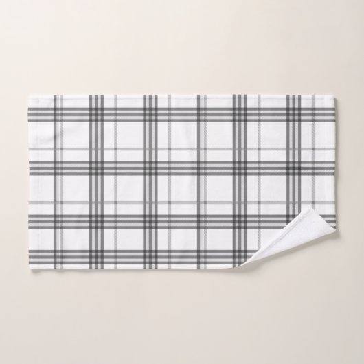 Ensemble de serviettes de bain blanc et noir class (Serviette à main)