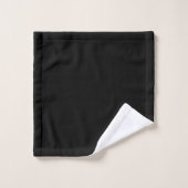 Ensemble de serviettes de bain blanc Motif noir gé (Gant de toilette)