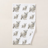 Ensemble de serviettes de bain blanc Polar Bear (Serviette à main)