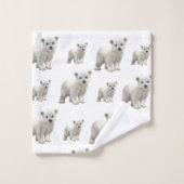 Ensemble de serviettes de bain blanc Polar Bear (Gant de toilette)