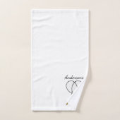 Ensemble de serviettes de bain blanches de tennis (Serviette à main)