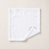 Ensemble de serviettes de bain blanches de tennis (Gant de toilette)