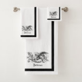 Ensemble de serviettes de bain blanches Royal Grif (En situation)