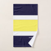 Ensemble de serviettes de bain bleu bleu jaune de (Serviette à main)