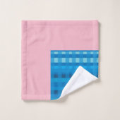 Ensemble de serviettes de bain bleu en vichy motif (Gant de toilette)