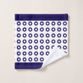 Ensemble de serviettes de bain bleu et blanc de la (Gant de toilette)