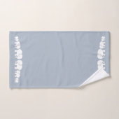 Ensemble de serviettes de bain bleu et blanc Eléph (Serviette à main)