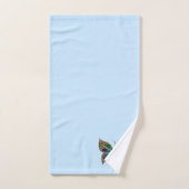 Ensemble de serviettes de bain bleu papillon en mo (Serviette à main)