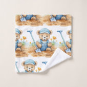 Ensemble de serviettes de bain bleu Teddy Bear Boy (Gant de toilette)