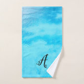 Ensemble de serviettes de bain bleu tropical (Serviette à main)