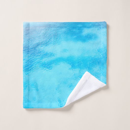 Ensemble de serviettes de bain bleu tropical (Gant de toilette)