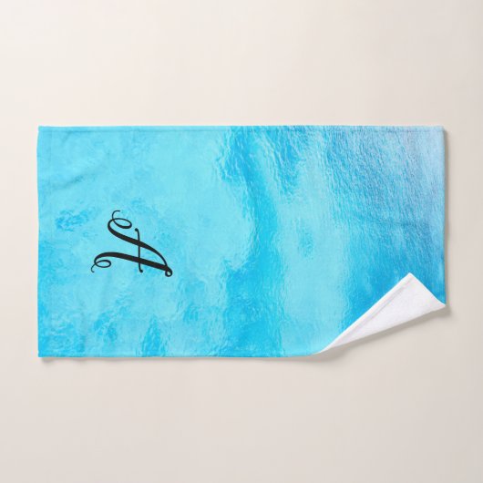 Ensemble de serviettes de bain bleu tropical (Serviette à main)