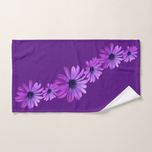 Ensemble de serviettes de bain bleu violet marron (Serviette à main)