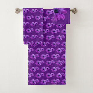 Ensemble de serviettes de bain bleu violet marron
