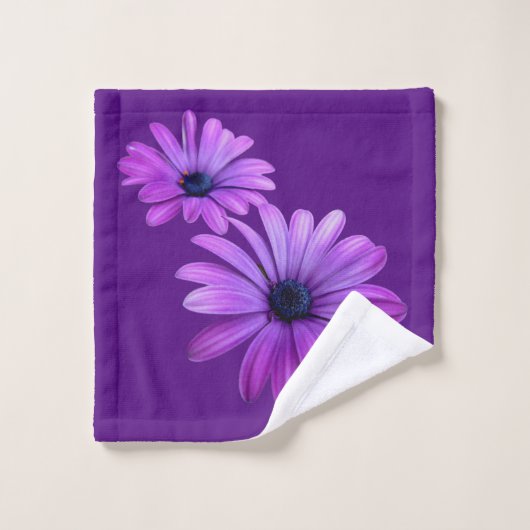 Ensemble de serviettes de bain bleu violet marron (Gant de toilette)