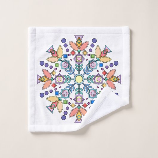 Ensemble de serviettes de bain Blossom Geometry™ (Gant de toilette)