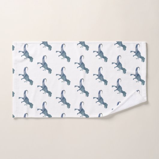 Ensemble de serviettes de bain Blue Dinosaur Trex (Serviette à main)