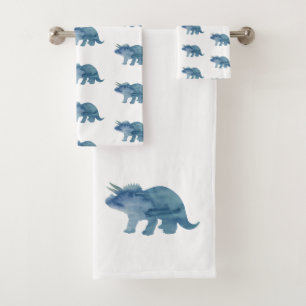 Ensemble de serviettes de bain Blue Dinosaur Trice