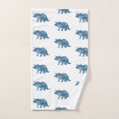 Ensemble de serviettes de bain Blue Dinosaur Trice (Serviette à main)