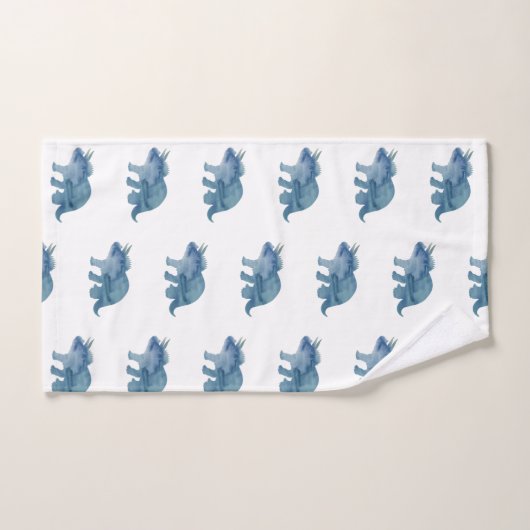 Ensemble de serviettes de bain Blue Dinosaur Trice (Serviette à main)