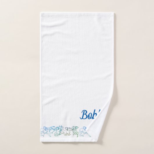 Ensemble de serviettes de bain Blue Green Dragons (Serviette à main)