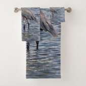 ensemble de serviettes de bain Blue Heron (En situation)