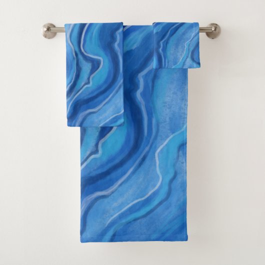 Ensemble de serviettes de bain Blue Marble Cadeau (En situation)