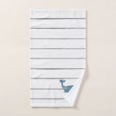 Ensemble de serviettes de bain Blue Whale Shiplap (Serviette à main)