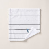 Ensemble de serviettes de bain Blue Whale Shiplap (Gant de toilette)