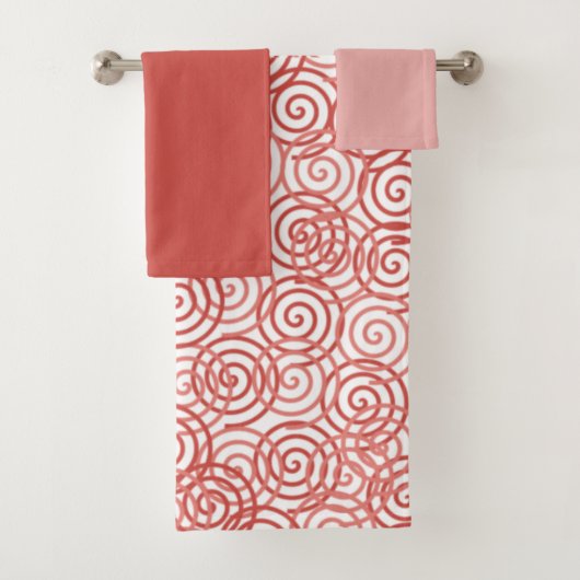 Ensemble de serviettes de bain Boho Spirales (En situation)