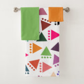 Ensemble de serviettes de bain Boho Triangles plus (En situation)