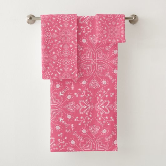 Ensemble de serviettes de bain Boho Valentine Gard (En situation)