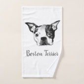 Ensemble de serviettes de bain Boston Terrier (Serviette à main)