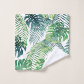Ensemble de serviettes de bain botanique Feuilles (Gant de toilette)