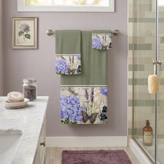 Ensemble de serviettes de bain botaniques